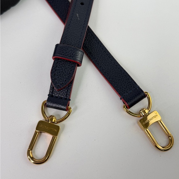 AUTHENTIC Louis Vuitton LV Pochette Metis Marine Rouge Navy Leather - Picture 15 of 16